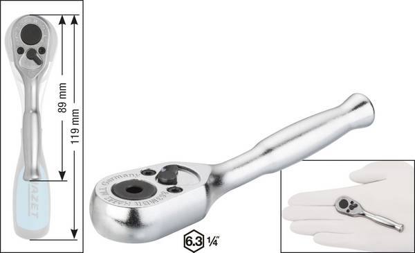 Hazet  863MBIT bitová ráčna 1/4" (6,3 mm) 89 mm