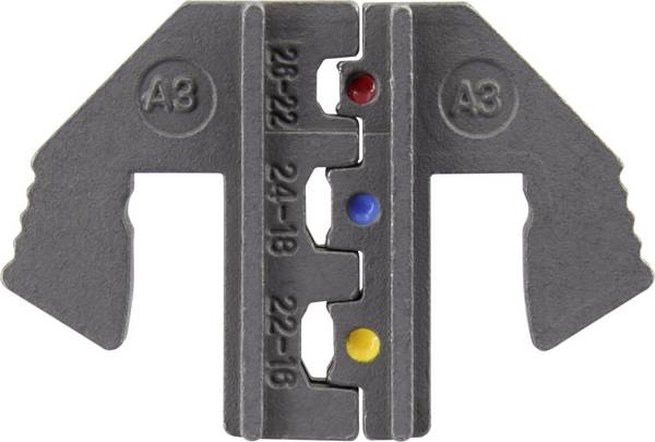 TOOLCRAFT PLE-0A3 Lisovací vložky Krimpovací nástavec pro izolovaná kabelová oka Vhodné pro značku (kleště): TOOLCRAFT PZ-500