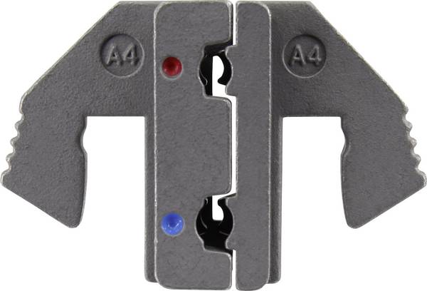 TOOLCRAFT PLE-0A4 Lisovací vložky Krimpovací nástavec pro izolované ploché dutinky, zahnuté Vhodné pro značku (kleště): TOOLCRAFT PZ-500