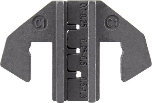 TOOLCRAFT PLE-0C1 Lisovací vložky   plochý konektor  Rozsah krimpování: 0.1 do 1 mm² Vhodné pro značku (kleště): TOOLCRAFT PZ-500