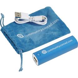 Powerbanka VOLTCRAFT Conrad community, Li-Ion akumulátor 2600 mAh, azurová