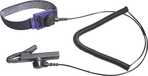 BERNSTEIN Tools for Electronics 9-342 ESD náramek černá vč. zemnicího kabelu tlačítko 3 mm , tlačítko 10 mm, krokosvorka