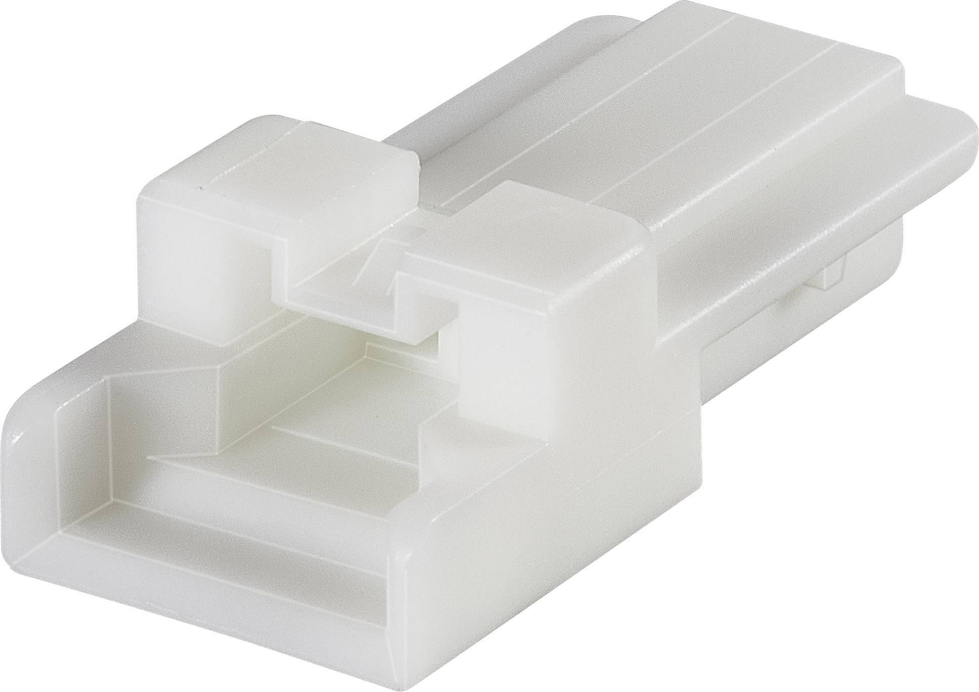 Bílý plastový kryt určený k zakrytí elektrické zástrčky nebo konektoru.