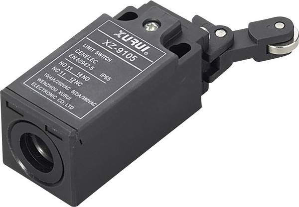 <br>  TRU COMPONENTS<br>  XZ-9/105<br>  koncový spínač<br>  250 V/AC<br>  10 A<br>  páka s rolnou/simulovanou rolnou<br>  bez aretace<br>  IP65<br>  1 ks<br>