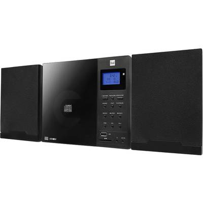 stereo systém Dual DAB 102 AUX, CD, SD, USB montáž na stěnu černá