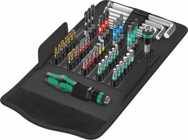Wera Kraftform Kompakt 100 05057460001 sada bitů, 52dílná, plochý, křížový PZ, křížový PH, TORX, inbus, 1/4" (6,3 mm)