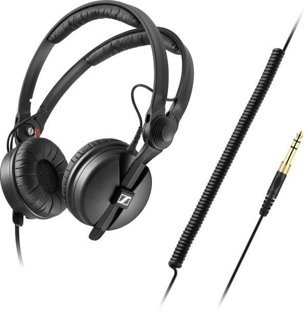 Sennheiser HD 25 Plus  sluchátka otevřená (On Ear) kabelová  černá  otočná sluchátka DJ