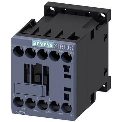 Stykač Siemens, model Sirius 3RT20, ukazuje několik připojovacích svorek. Používá se především v průmyslových řídicích systémech.
