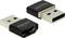 Dva černé USB konektory Delock s HDMI porty, jeden zobrazující USB konektor, druhý HDMI slot, na bílém pozadí.