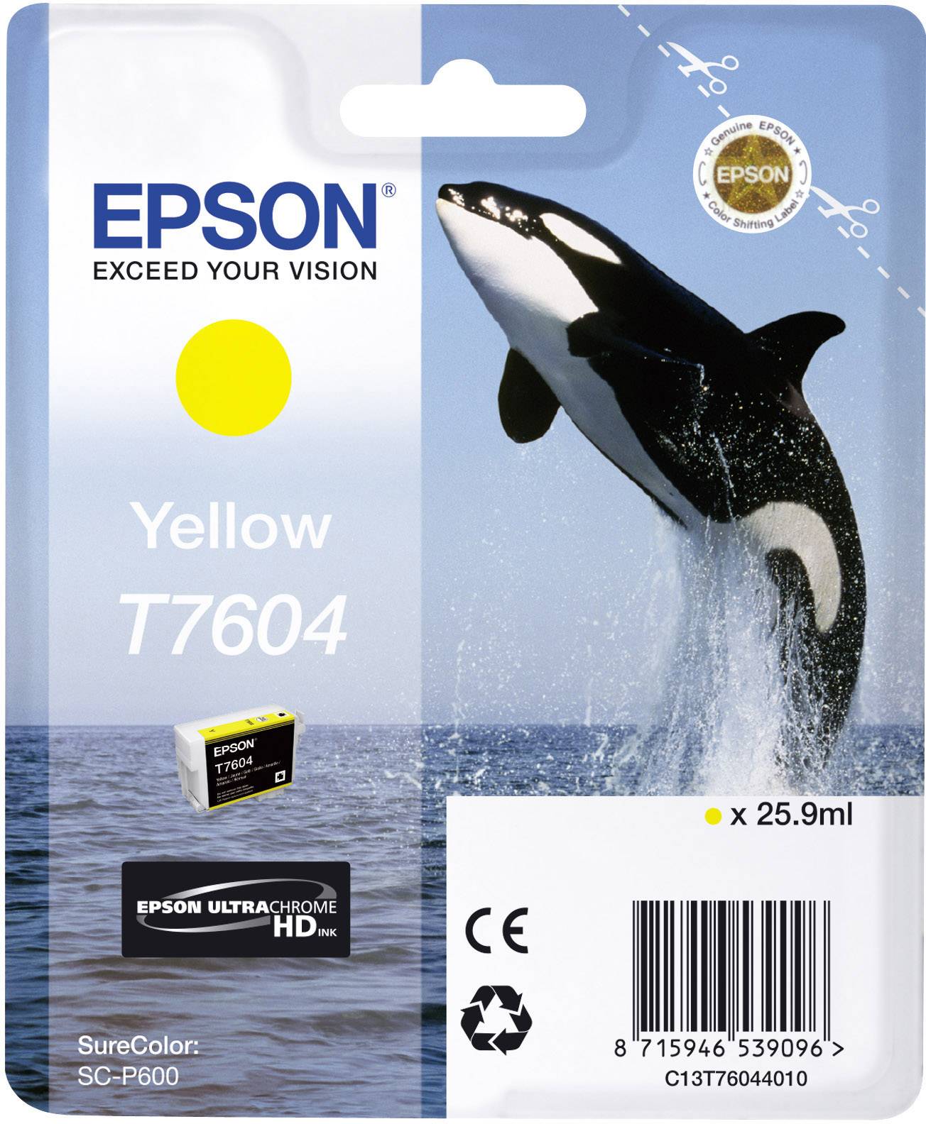 Epson Ink T7604 originál žlutá C 13 T 76044010