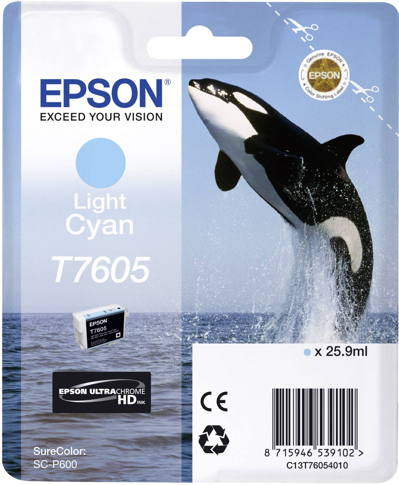 Epson Ink T7605 originál foto azurová C 13 T 76054010