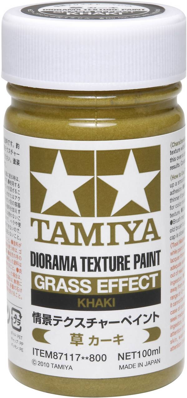Tamiya 87117 barva s texturou pro modelovou železnici khaki  100 ml