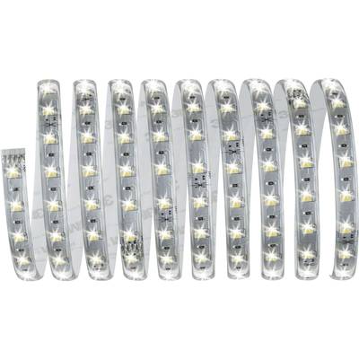 LED světelná lišta s několika svítícími LED diodami, flexibilně ohnutá, ukazující LED technologii pro dekorativní nebo funkční osvětlení.