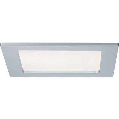 Pravoúhlé LED stropní svítidlo se stříbrným rámečkem s rovnoměrným osvětlením.