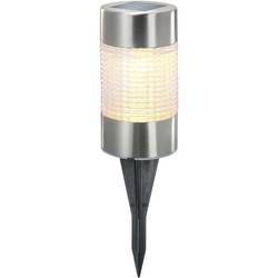 LED solární zahradní svítidlo Esotec Puc Light 102608, IP44, nerezová ocel, teplá bílá