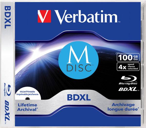 Verbatim 43833 M-DISC Blu-ray XL Rohling 100 GB 1 ks Slimcase s potiskem
