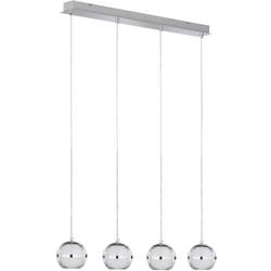 LED závěsný lustr WOFI Fulton 7740.04.01.0000, 24 W, teplá bílá, chrom