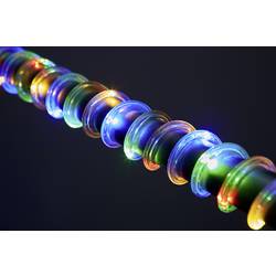 LED mikro světelný řetěz Polarlite venkovní, na baterii, LED 65, RGB, teplá bílá, 5.5 m