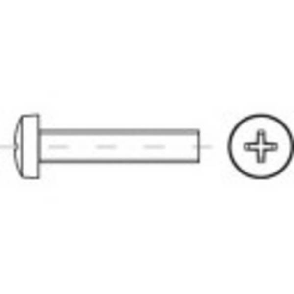 TOOLCRAFT  1068500 čočkový šroub M3 18 mm křížová drážka Philips DIN 7985   nerezová ocel A2 1000 ks