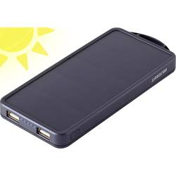 Solární powerbanka VOLTCRAFT SL-11, Li-Pol 8000 mAh, černá