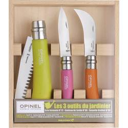 Zahradní sada nožů Opinel 254274, zelená, růžová, oranžová, chrom