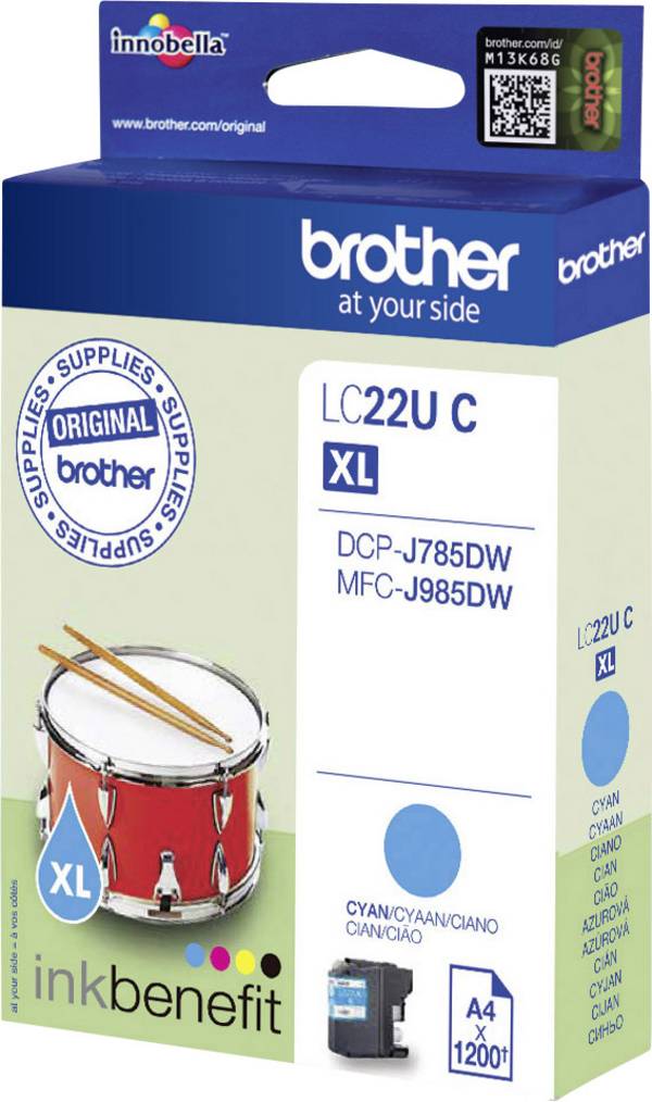 Brother Ink LC-22U C originál  azurová LC-22 UC