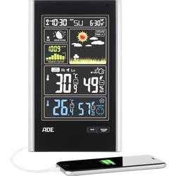 Digitální bezdrátová meteostanice s USB nabíječkou na mobil, ADE WS 1600