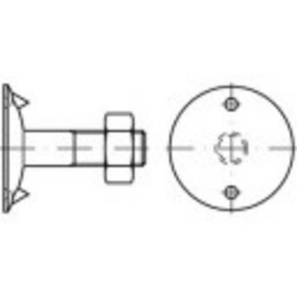 TOOLCRAFT  147104 talířové šrouby M8 50 mm vnější šestihran DIN 15237   ocel  100 ks