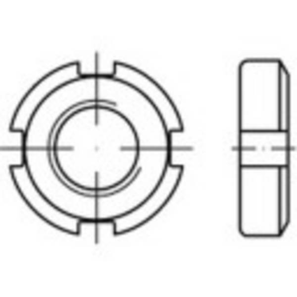 TOOLCRAFT  TO-9979497 hřídelové matice M70   DIN 70852   ocel  5 ks