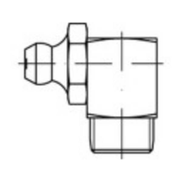 TOOLCRAFT Kužel mazací hlavice  Galvanicky pozinkovaná ocel třídy 5.8 M8 100 ks