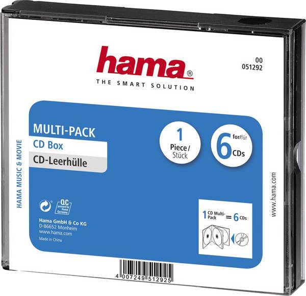 Hama obal na CD 00051292 6 CD/DVD/Blu-ray černá polystyren 1 ks