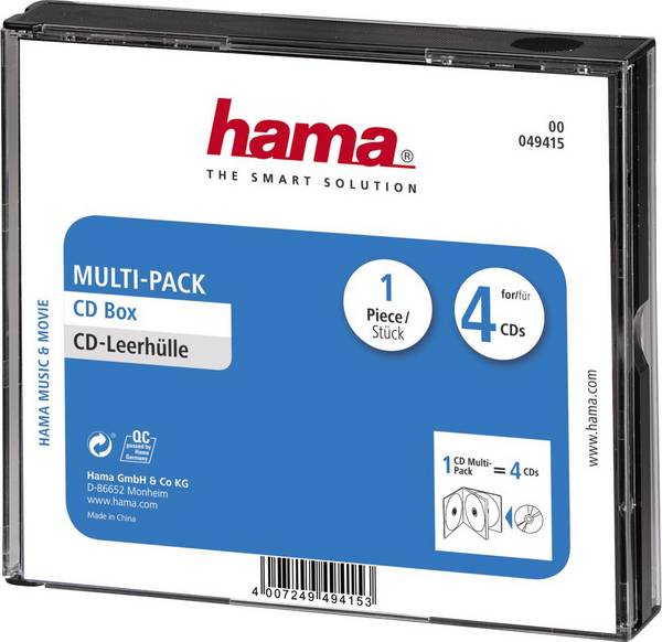 Hama obal na CD 00049415 4 CD/DVD/Blu-ray černá polystyren 1 ks