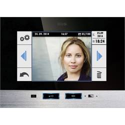 Kabelový domovní video telefon m-e modern-electronics, 41022, černá, nerezová ocel, vnitřní jednotka