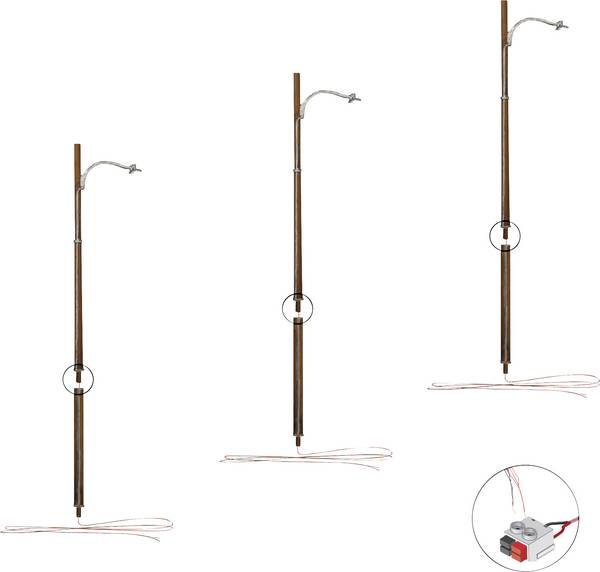 Woodland Scenics H0 lampa na dřevěném stožáru jednoduché  WJP5630 3 ks