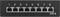 Síťový switch s osmi ethernetovými porty, očíslovanými od 1 do 8, s označením 'CAT.6' dole vpravo.
