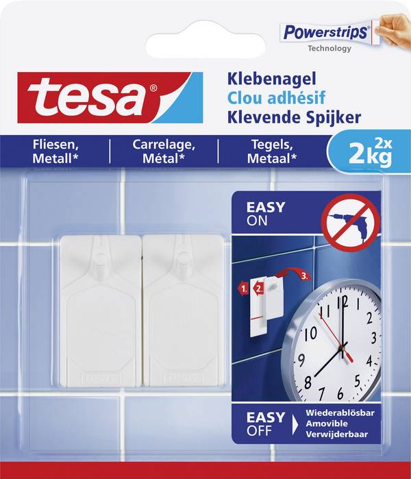 tesa 77762 Lepicí hřebíky  bílá Množství: 2 ks