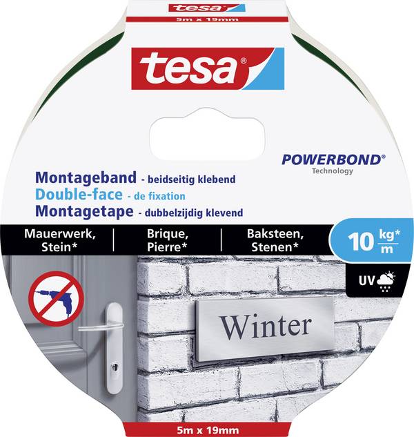 tesa BRICK & STONE 77749-00000-00 montážní páska tesa® POWERBOND černá (d x š) 5 m x 19 mm 1 ks