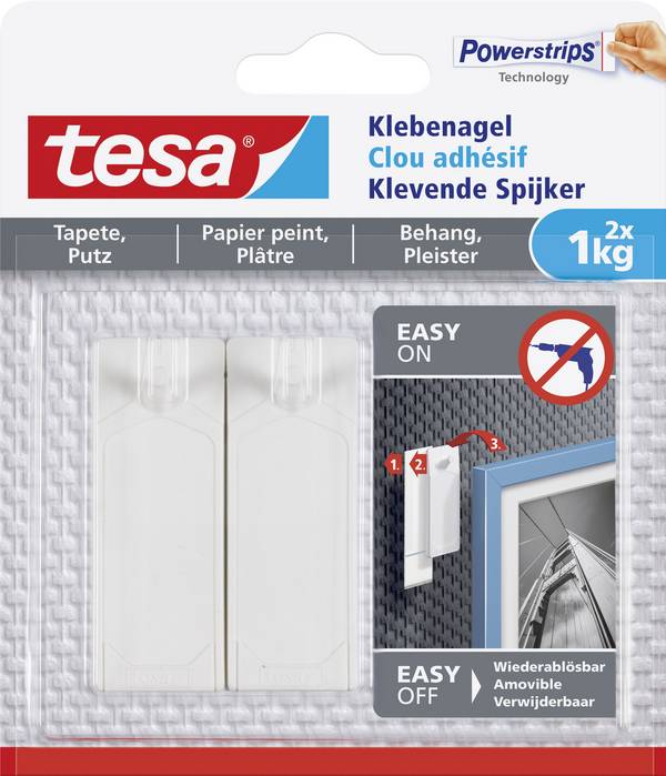 tesa 77773 Lepicí hřebíky  bílá Množství: 2 ks