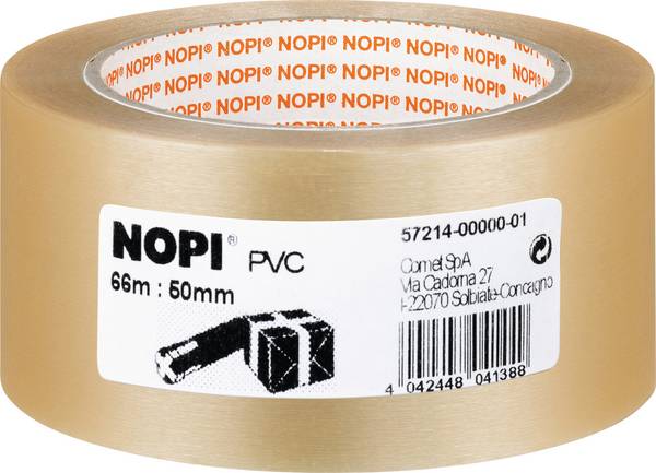 Nopi PVC 57214-00000-01 balicí lepicí páska Nopi® transparentní (d x š) 66 m x 50 mm 1 ks