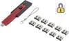 Renkforce zámek portu USB rf-USBBlocker-01 sada 10 ks černá, červená vč. 1 klíče RF-4463016