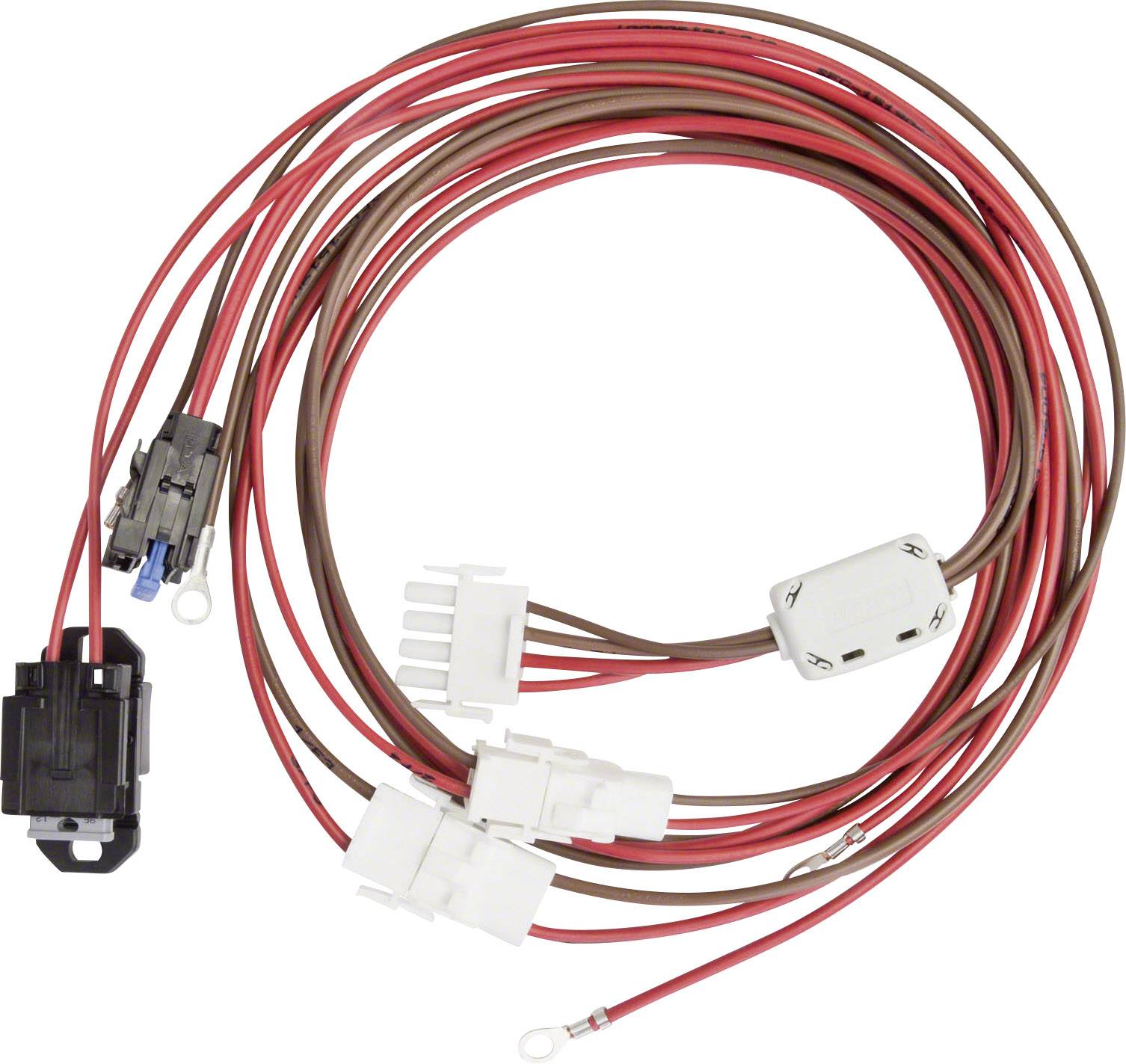 Vícevodičový kabel s několika konektory a koncovými spoji. Používá se v elektrických systémech pro přenos signálu.