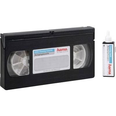 Čisticí kazeta a čisticí kapalina od hama pro údržbu videorekordérů, ke zlepšení kvality reprodukce.