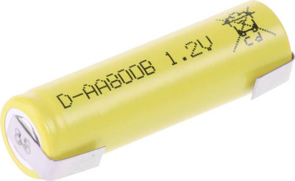 Mexcel -AA800B speciální akumulátor AA pájecí špička ve tvaru U, Flat-Top  Ni-Cd 1.2 V 800 mAh 1 ks