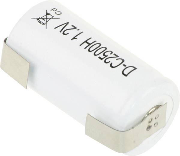 Mexcel D-C2500B speciální akumulátor Malé mono pájecí špička ve tvaru U, Flat-Top  Ni-Cd 1.2 V 2500 mAh 1 ks