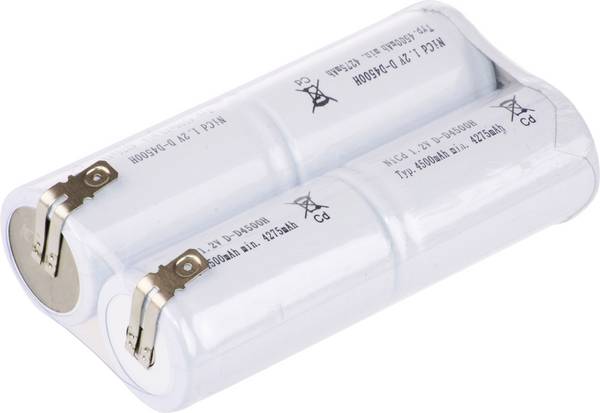 Mexcel Inline L2x2 Akupack 4 x Velké mono odolné vůči vysokým teplotám, pájecí špička ve tvaru U, Flat-Top  Ni-Cd 4.8 V 4000 mAh