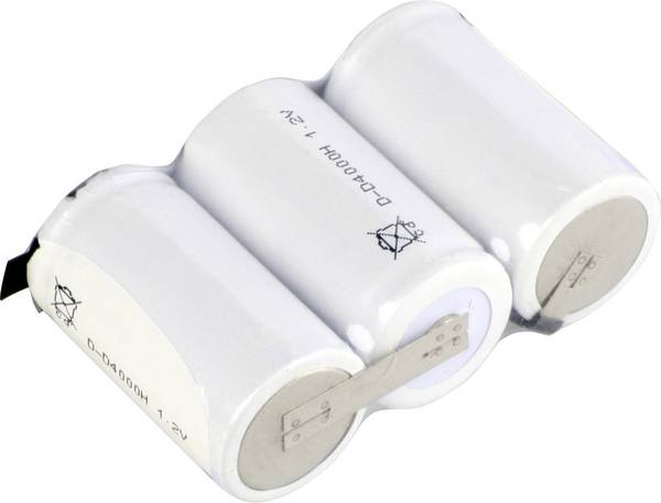 Mexcel Reihe F1x3 Akupack 3 x Velké mono odolné vůči vysokým teplotám, s kabelem, Flat-Top  Ni-Cd 3.6 V 4000 mAh