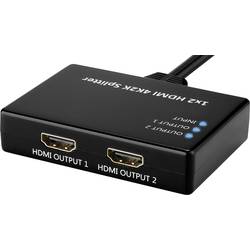 HDMI rozbočovač Basetech HM-SP102KT, 2 porty, podpora UHD N/A, černá