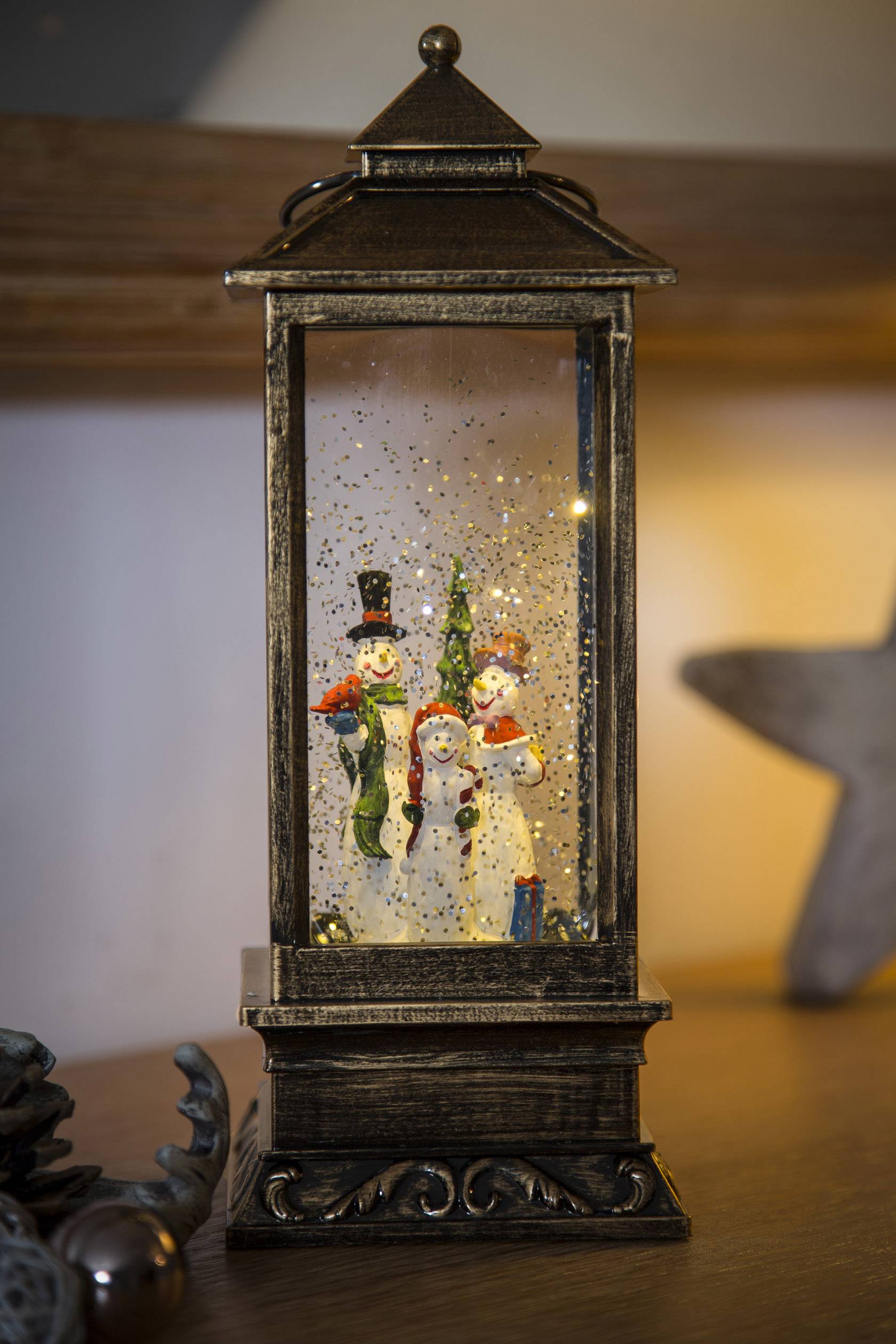 Konstsmide 2889-000 LED svítilna sněhulák teplá bílá LED s motivem sněhu, naplněné vodou, časoměřič, se spínačem-6