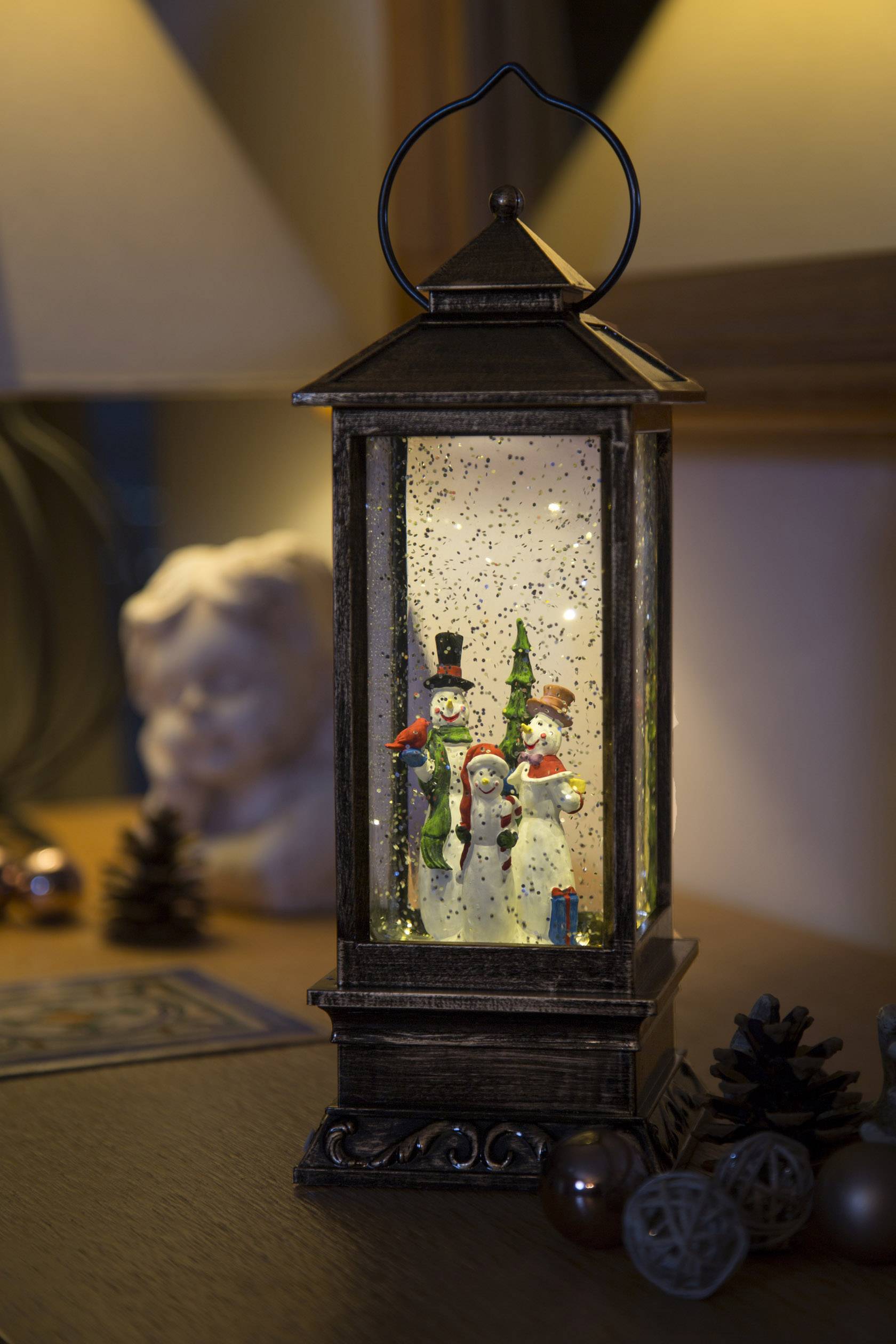 Konstsmide 2889-000 LED svítilna sněhulák teplá bílá LED s motivem sněhu, naplněné vodou, časoměřič, se spínačem-7