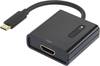 Renkforce RF-4472892 USB / HDMI adaptér [1x USB-C® zástrčka - 1x HDMI zásuvka] černá pozlacené kontakty 15.00 cm